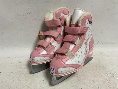 Used Jackson Softtec Girls Softboot Skate White And Pink Junior 01 11855-s000200734