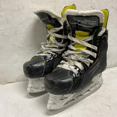 Used Bauer Supreme S25 Junior Hockey Skate Black And Gold Junior 01 *as-is* 11855-s000200810