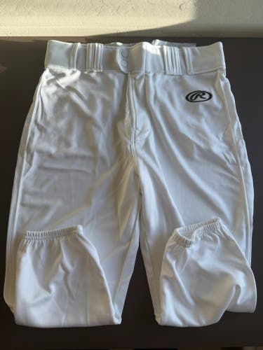 White Men's Medium Adult Rawlings Game Pants (New)