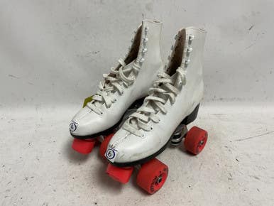 Used Rollerderby Roller Star La Beda Senior Roller Quad Skates White Senior 6 11855-s000201885