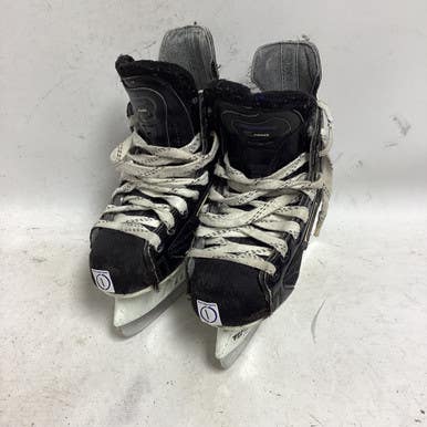 Used Bauer Supreme 1000 Junior 01 Ee - Ew Extra Wide Ice Hockey Skates 11855-s000165219