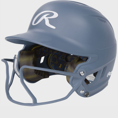 New Mach Hi-viz Fastpitch Batting Helmet Jr Car Blue 11855-rawmchvizjrcb