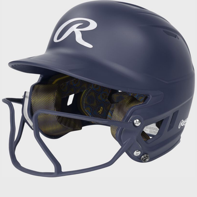 New Mach Hi-viz Fastpitch Batting Helmet Jr Nvy 11855-rawmchvizjrny