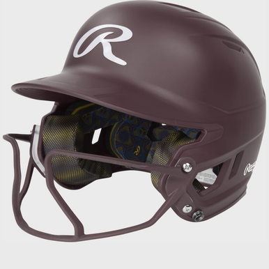 New Mach Hi-viz Fastpitch Batting Helmet Jr Maroon 11855-rawmchvizjrma