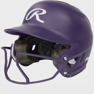 New Mach Hi-viz Fastpitch Batting Helmet Sr Pur 11855-rawmchvizsrpu