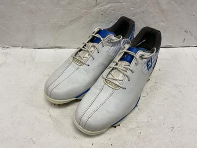 Used Foot Joy Dna Helix 53334 Mens Golf Shoes White And Royal Blue Senior 7 11855-s000183190