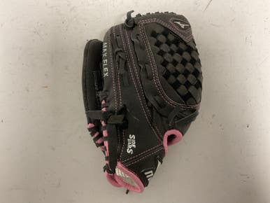 Used Mizuno Gpp1006 Lh Throw Fastpitch Gloves Black And Pink 10" 11855-s000184655
