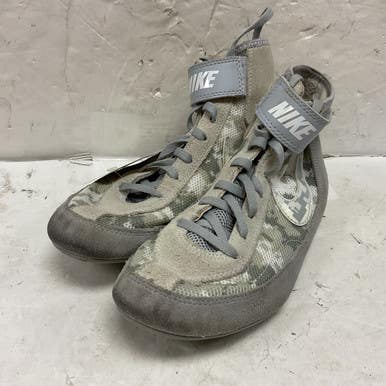 Used Nike Speedsweep Viii 366684-003 Wrestling Shoes Grey Junior 05.5 11855-s000184786