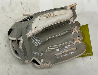 Used Rawlings Hfp105gw Rh Throw Fastpitch Gloves Silver 10 1 2" 11855-s000187505