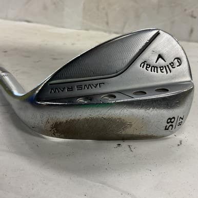 Used Callaway Jaws Raw Golf Wedge Mens Rh 58 Degree 11855-s000187347