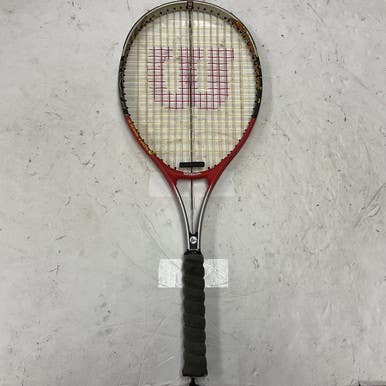 Used Wilson Strike Adult Tennis Racquet Red 4 1 4" 11855-s000191525