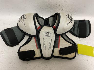 Used Easton St4 Youth Shoulder Pads White Black Red Md 11855-s000197372