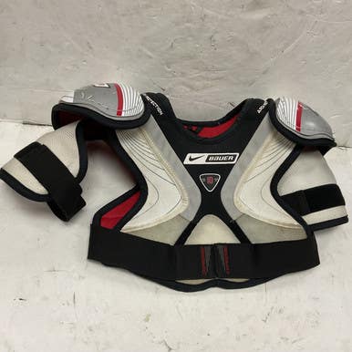 Used Bauer Supreme 10 Junior Shoulder Pads White Black Red Md 11855-s000197436