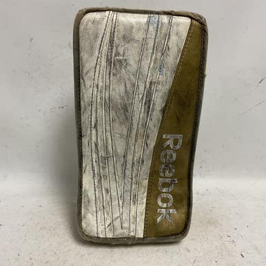 Used Reebok 18k Inter Goalie Blocker White And Gold 11855-s000197565