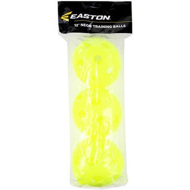 New Easton 12" Plastic Softball 3pk Neon 11855-tnreplball123p