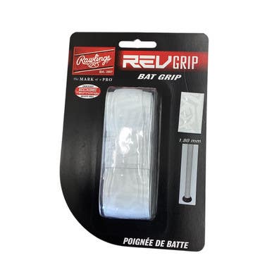 New Rawlings Revgrip Wht 1.8mm Bat Grip 11855-tnrrrevgripwht