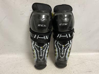 Used Ccm Tacks 2052 Senior Shin Guards Black And Yellow 14" 11855-s000204032