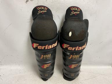 Used Ferland J4000 Senior Shin Guards Black 15" 11855-s000204034