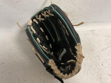 Used Rawlings Wfp115mt Rh Throw Fastpitch Gloves Black 11 1 2" 11855-s000204433