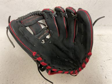 Used Wilson A950 A09rb12d115 Baseball Glove Rh Throw Black And Red 11 1 2" 11855-s000204460