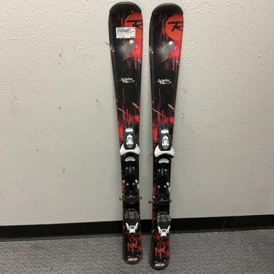 Used Rossignol Scimitar Jr Boys Dh Ski Binding Black And Wine Red 110 Cm 11855-s000178441