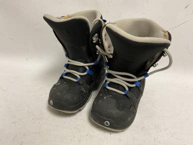 Used Burton Moto Kids Boys Snowboard Boots Black Junior 03 11855-s000185323
