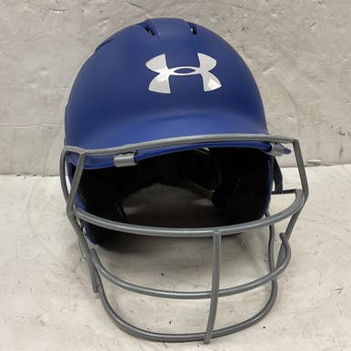 Used Under Armour Uabh2-100 Batting Helmet W Mask Royal Blue Md 11855-s000185600