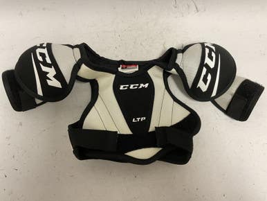 Used Ccm Ltp Youth Shoulder Pads White And Black Md 11855-s000186283