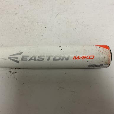 Used Easton Mako Bb15mk High School -3 Baseball Bat White And Orange 33" 11855-s000186391