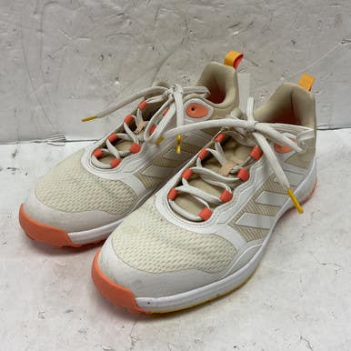 Used Adidas Tech Response Gv9398 Women’s Golf Shoes White And Orange Senior 7 11855-s000188663