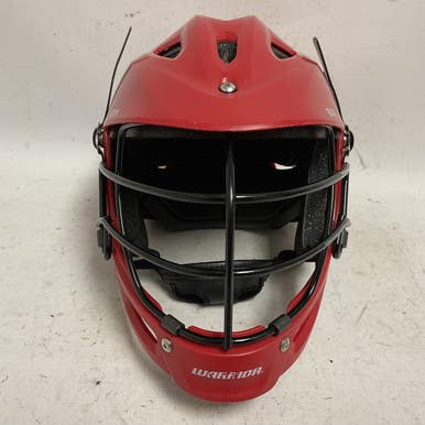 Used Warrior Burn Jr Lacrosse Helmet Red One Size 11855-s000189076