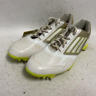 Used Adidas Adizero One Q46803 Mens Golf Shoes White And Optic Yellow Senior 12 11855-s000194469