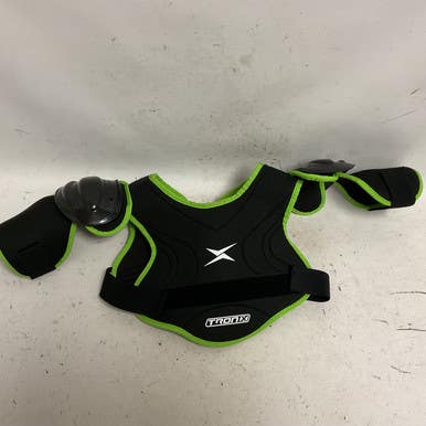 Used Tron X Youth Shoulder Pads Black And Green Lg 11855-s000193613