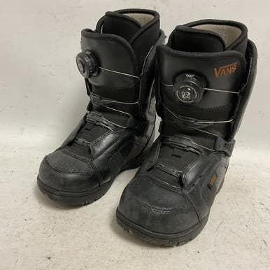 Used Vans Encore Boa Boys Snowboard Boots Black Junior 03 11855-s000194046