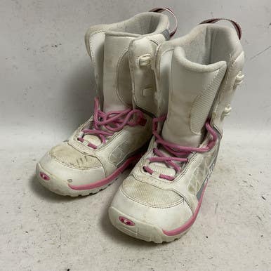 Used 5150 Girls Snowboard Boots White Junior 05 11855-s000194798