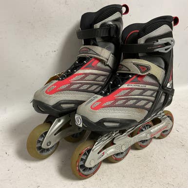 Used Rollerblade Astro 50 Senior Rec Fitness Skates Black Senior 8 11855-s000195656
