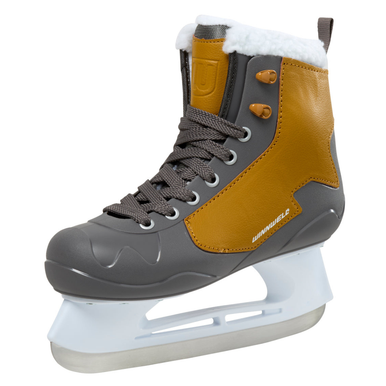 New Yukon Hockey Skates Gry Brn Jr 3 11855-wllsk4001jrgb3