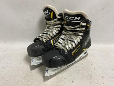Used Ccm Tacks 9380 Senior Goalie Skate White Black Yellow Senior 6.5 11855-s000200281