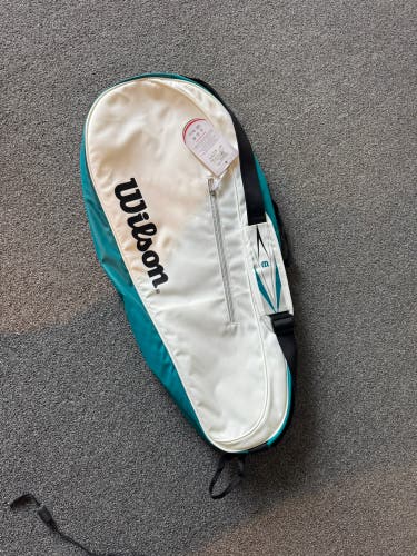 Wilson tennis racket bag white teal