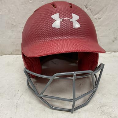 Used Under Armour Uabh2-110 Batting Helmet W Mask Red One Size 11855-s000204270
