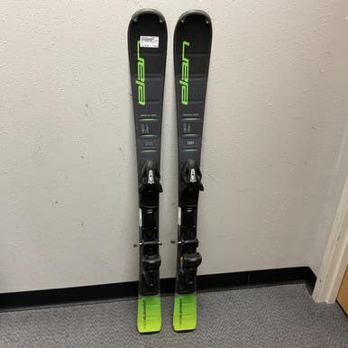 Used Elan Element Boys Dh Ski Binding Black And Neon Green 120 Cm 11855-s000204293
