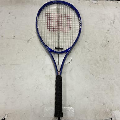 Used Wilson Federer Adult Tennis Racquet Navy Blue 4 3 8" 11855-s000204282