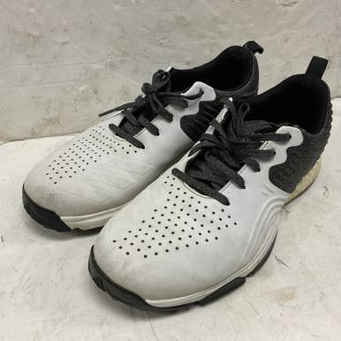 Used Adidas Adipower B37173 Mens Golf Shoes White And Grey Senior 9.5 11855-s000204288