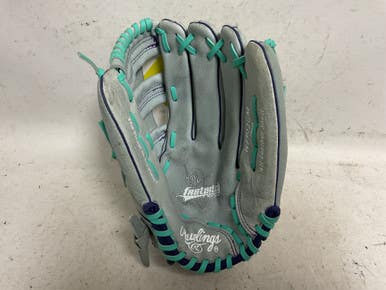 Used Rawlings Wfp12gm Rh Throw Fastpitch Gloves Grey 12" 11855-s000204306