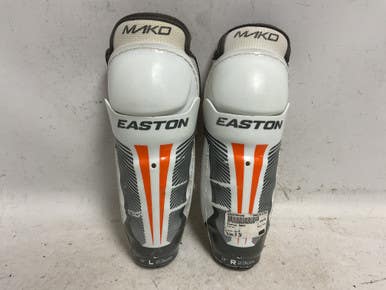Used Easton Mako Youth Shin Guards White 9" 11855-s000204326