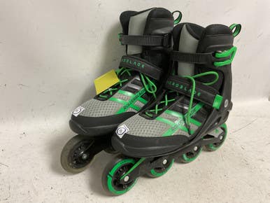 Used Rollerblade Macroblade 84 Senior Rec Fitness Skates Green Senior 11 11855-s000204345