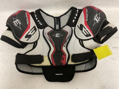 Used Easton Stealth S3 Senior Shoulder Pads White Black Red Md 11855-s000204418