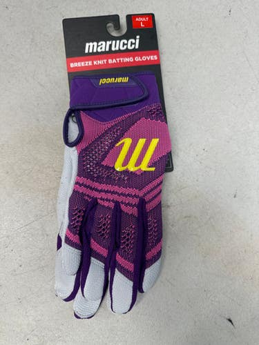 New Marucci Breeze Knit Prple Pink Batting Gloves Large 11835-s000189553