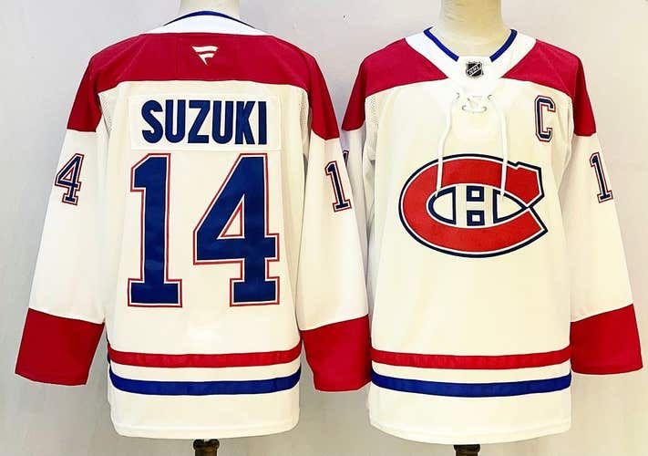 Men's Montreal Canadiens Nick Suzuki #14 Stitched Jersey Size 50