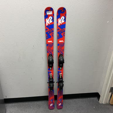 Used K2 Indy Boys Dh Ski Binding Red 136 Cm 11855-s000199032